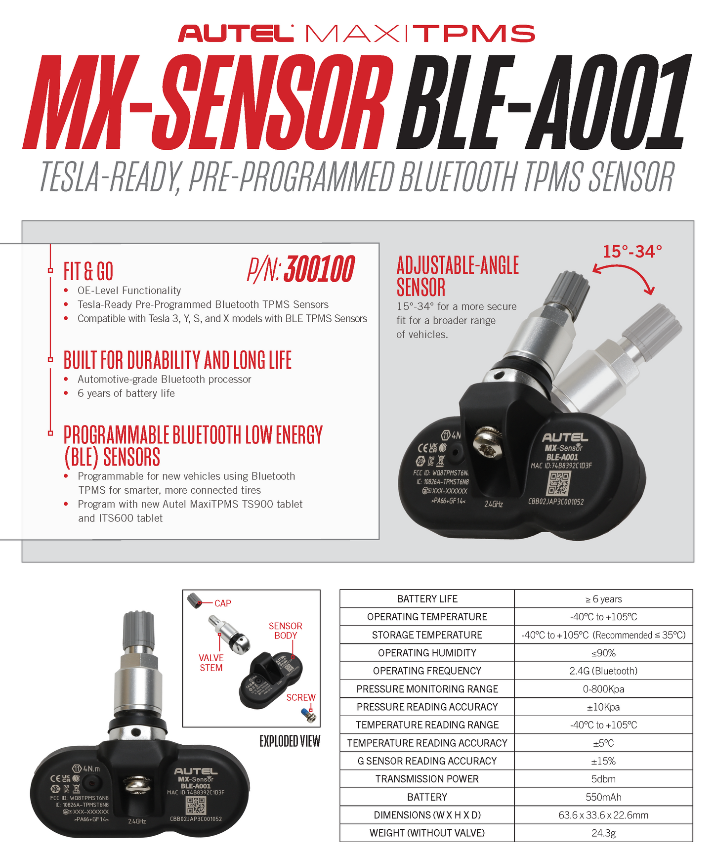 Autel 300100- MX-Sensor BLE