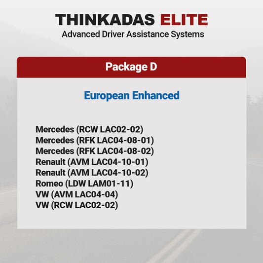 Professional Advanced Driver Assistance System - THINKADAS EUROPE  (Package D)