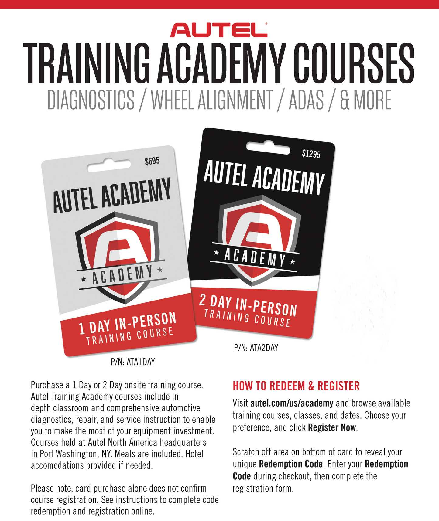 Autel Training Academy One-Day Onsite Card