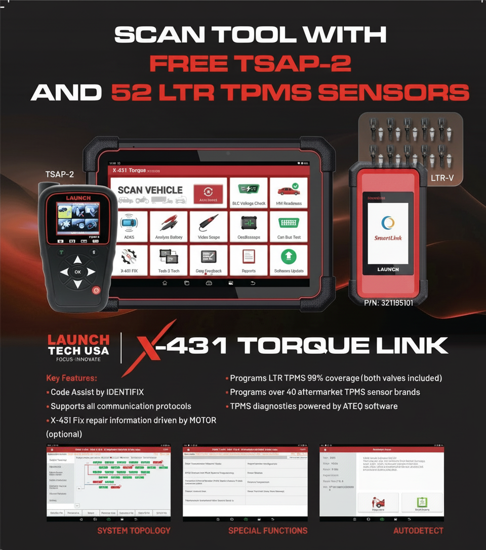 Launch X431 TPMS Exclusive Bundle from PTEC