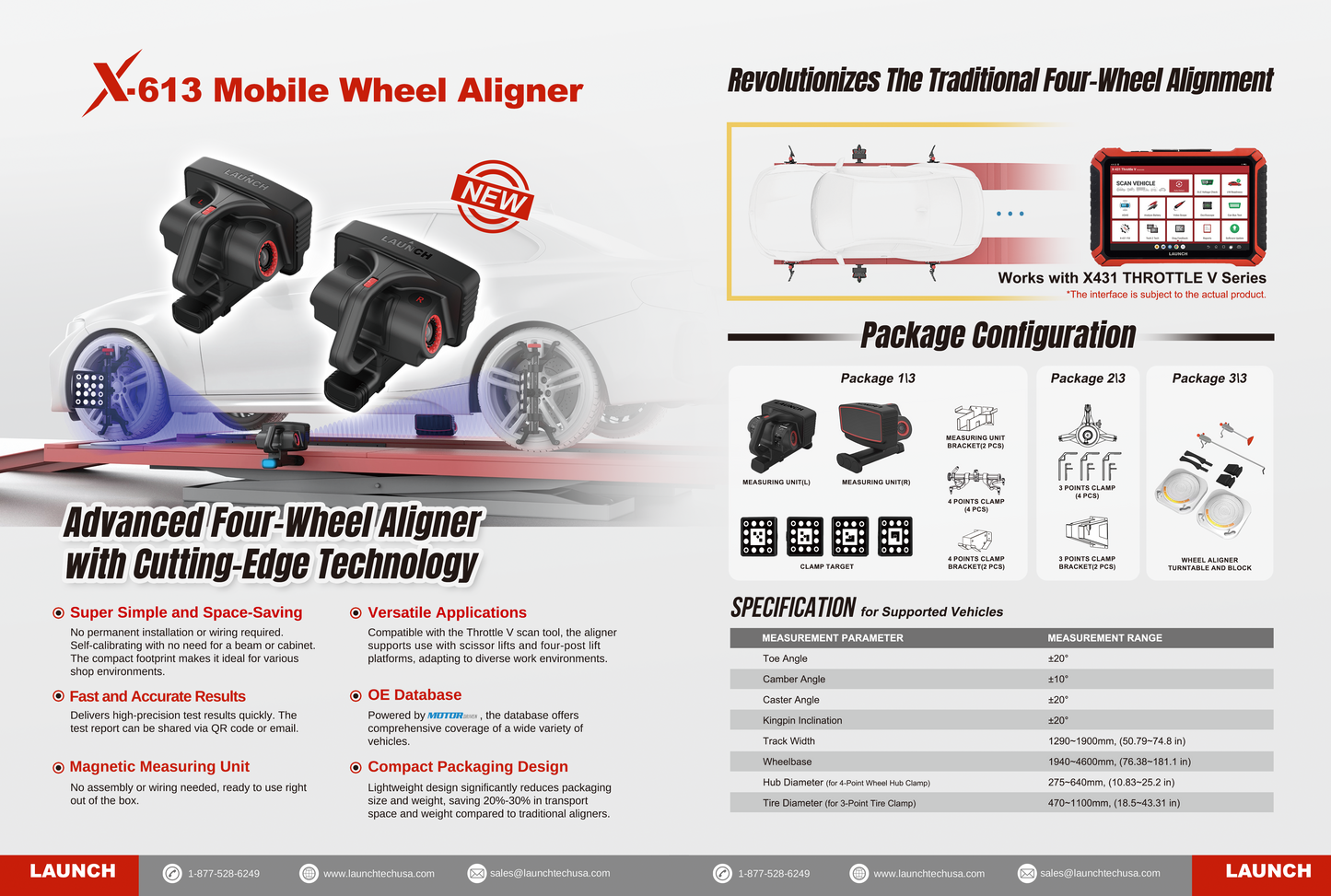 Launch X-613 Mobile Wheel Aligner